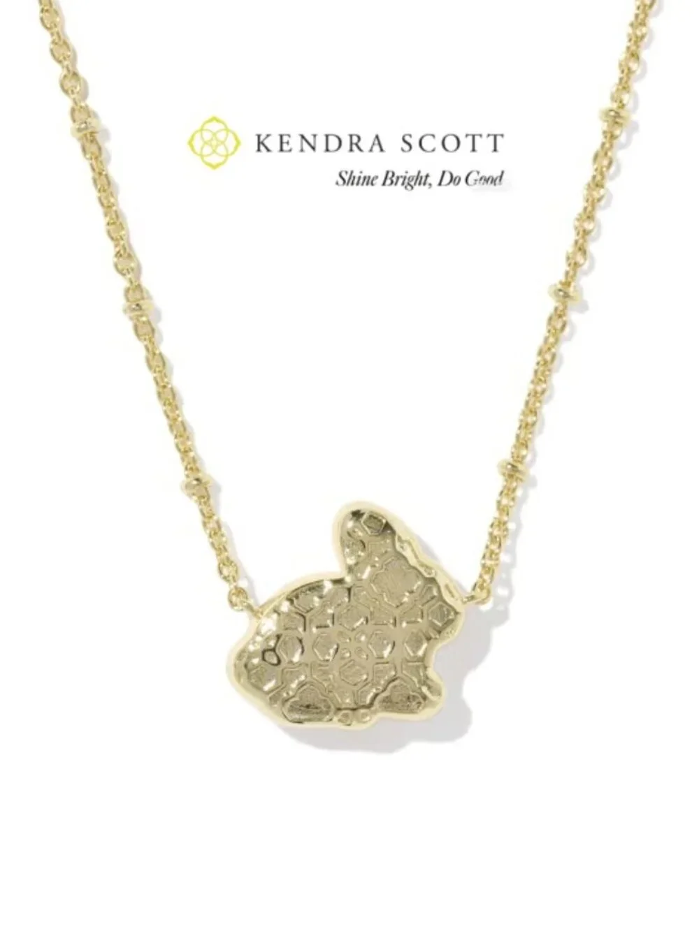 Kendra Scott Bunny Gold Short Pendant Necklace - Picture 2 of 4